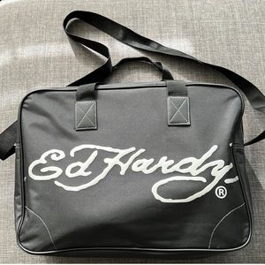 ED Hardy Tote for men. Used for storage inside house .Never been used outside.